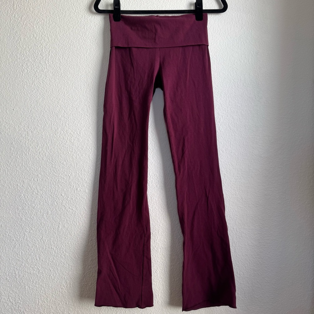 SKIMS Cotton Foldover Pants – Deep Berry (S) NWOT